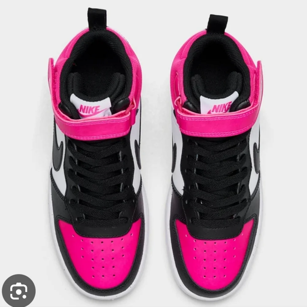 Nike High-Tops in Pink and Black Girls Court Borough Mid 2 Sz 3.5 - Picture 3 of 8